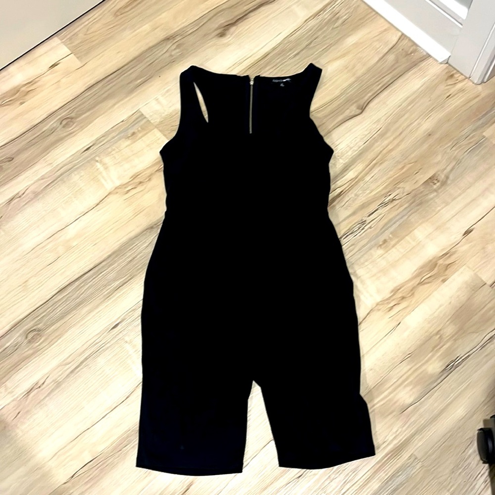 Fashion Nova black jump suit shorts